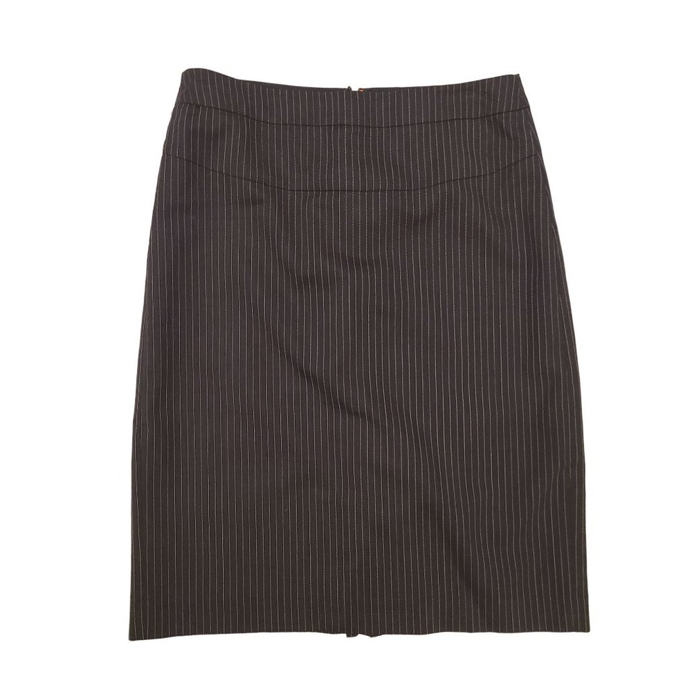 Club Monaco Stripe Midi Wool Pencil Skirt Office Business Women's Size 6